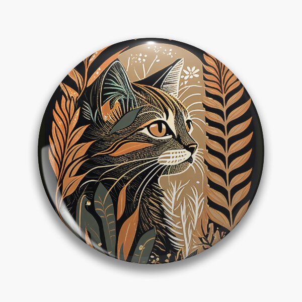 Aperçu de l'œuvre Boho Cat 47 Abstract Art Print Peinture Décoration murale créée et vendue par winterkitty88.