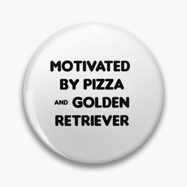Item preview, Motivated by Pizza & Golden Retriever - Funny designed and sold by CheeseBlueprint.