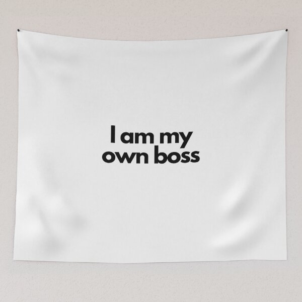 Item preview, I am my own boss Black on White entrepreneur  designed and sold by EmprendeHoy.