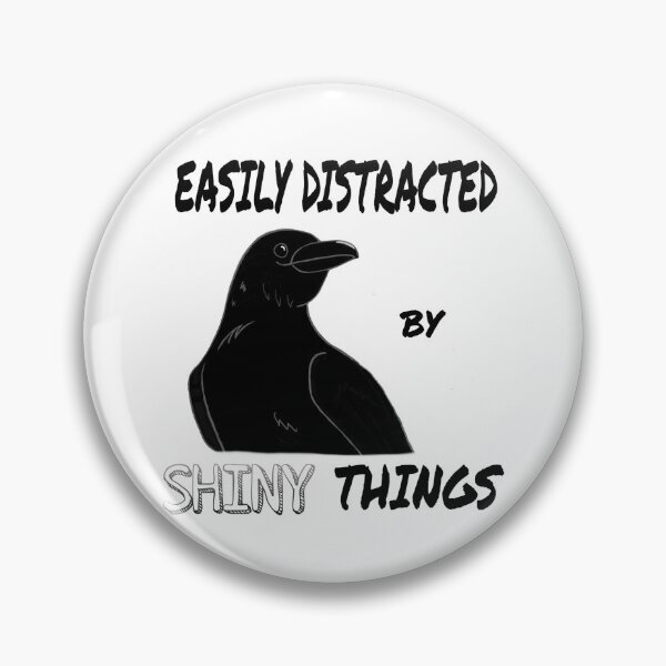 Item preview, easily distracted crow designed and sold by riddled-opus.