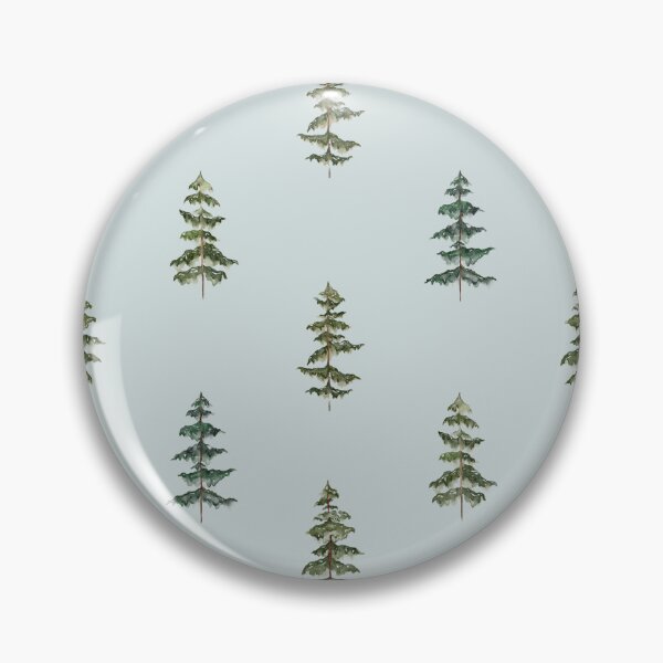 Item preview, Watercolor Green Pine Trees seamless Pattern Sage Green designed and sold by Nature Hues.