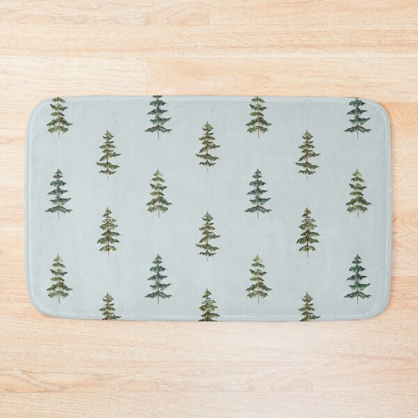 Item preview, Watercolor Green Pine Trees seamless Pattern Sage Green designed and sold by Nature Hues.