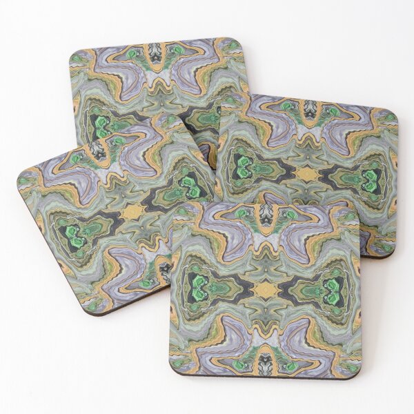Item preview, A Rich Gold & Green Marbling Pattern designed and sold by Orla Cahill Photography.
