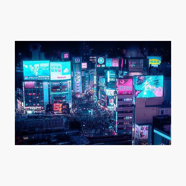 Aperçu de l'œuvre Néo Tokyo - Croisement de Shibuya créée et vendue par TokyoLuv.