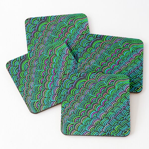 Item preview, Green Tone Woven Waves designed and sold by TheArtyOne11.