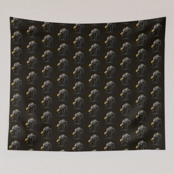 Item preview, Baby Elephant with a Sunflower designed and sold by amazing1designs.