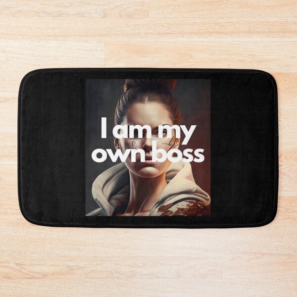 Item preview, I am my own boss White on Black entrepreneur empowering bold confident designed and sold by EmprendeHoy.