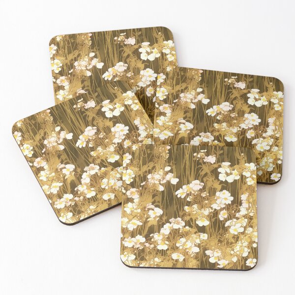 Item preview, White Flowers Vintage Art Nouveau Alphonse Mucha Design designed and sold by entwithanaxe.