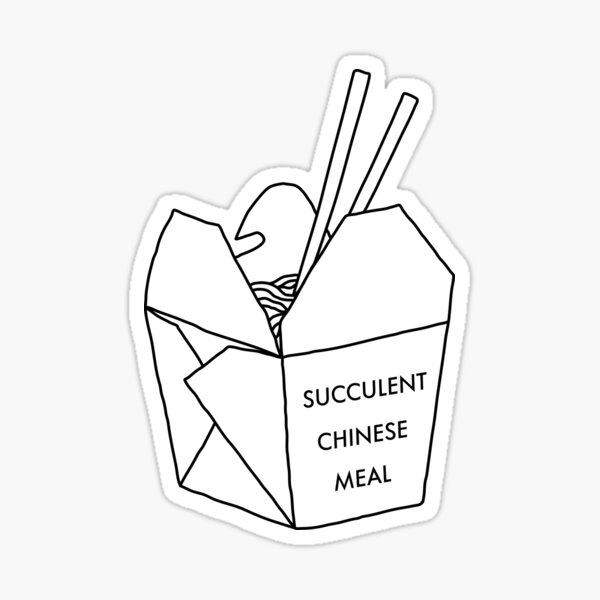 Item preview, Minimalist Succulent Chinese Meal Design designed and sold by MeanderCo.