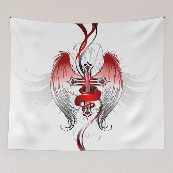 Item preview, Cross with angel wings designed and sold by Blackmoon9.