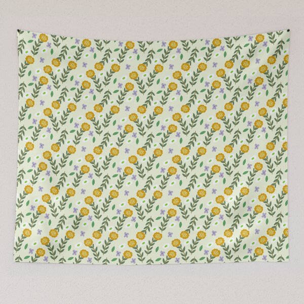 Aperçu de l'œuvre Floral Pattern - Mustard créée et vendue par RahimaUmmi.
