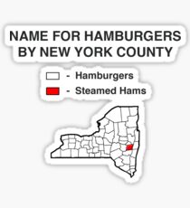 Steamed Hams - State County Map Sticker