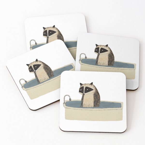 Item preview, Bath bandit: a cute raccoon chilling in a bathtub designed and sold by Relephants.