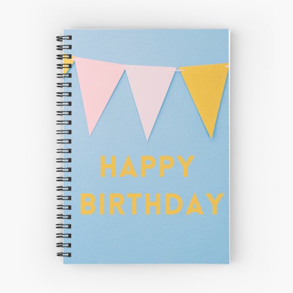 Item preview, Happy Birthday in blue designed and sold by PeachesandPear.