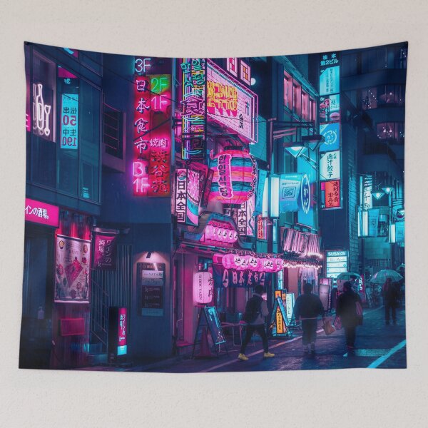 Item preview, Only the rain Downtown Tokyo designed and sold by TokyoLuv.