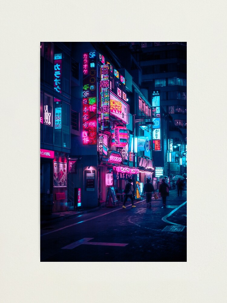 Only the rain Downtown Tokyo | Photographic Print