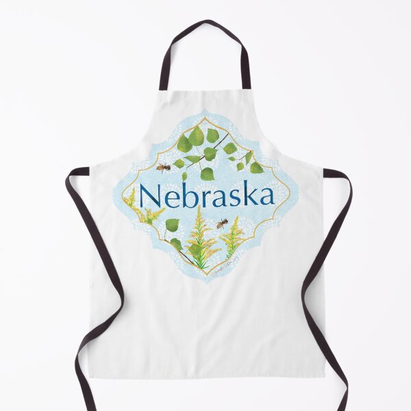 Item preview, Nebraska Motif Illustration for Travelers US State Collection goldenrod cottonwood designed and sold by JourneyHomeMade.