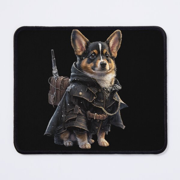 Item preview, Welsh Corgi Art | Corgi sitting Traveler | Dressed Corgi | Puppy Gifts | Trending | Artificial intelligence | Canvas Art | Puppy Art designed and sold by AILaboratory21.