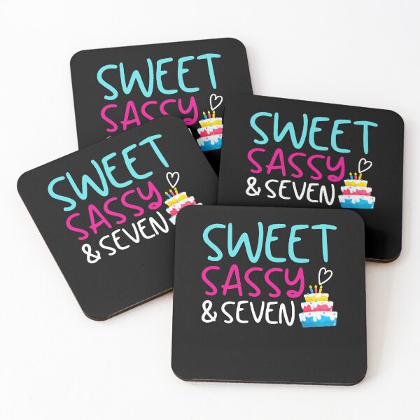 Item preview, Girls Sweet Sassy And Seven 7 Year Old Kids Birthday Gift designed and sold by MouDantArts.