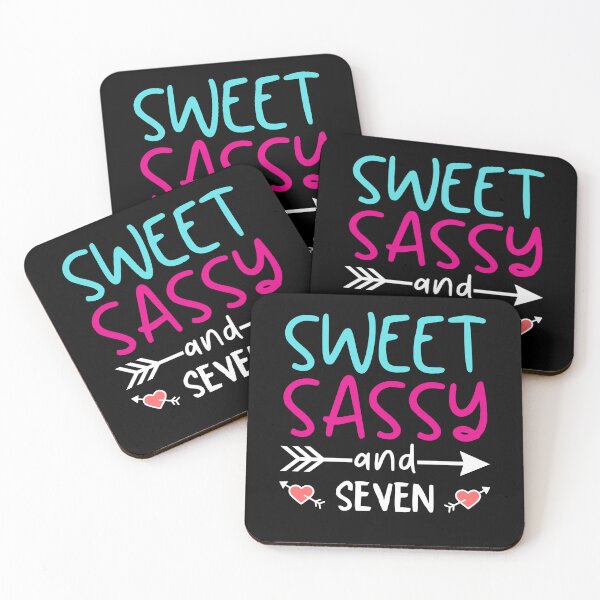 Item preview, Sweet Sassy And Seven 7 Year Old Girls Birthday Gift designed and sold by MouDantArts.