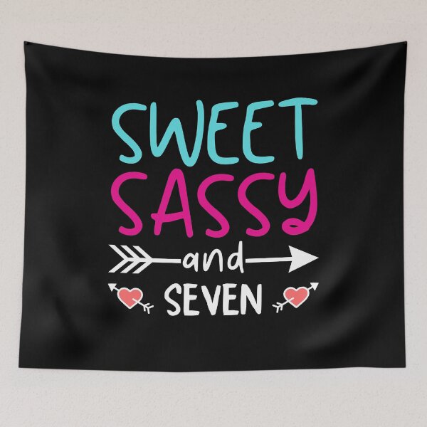 Item preview, Sweet Sassy And Seven 7 Year Old Girls Birthday Gift designed and sold by MouDantArts.