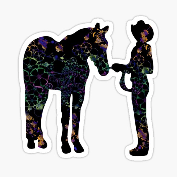 Halter Or Showmanship Floral Sticker
