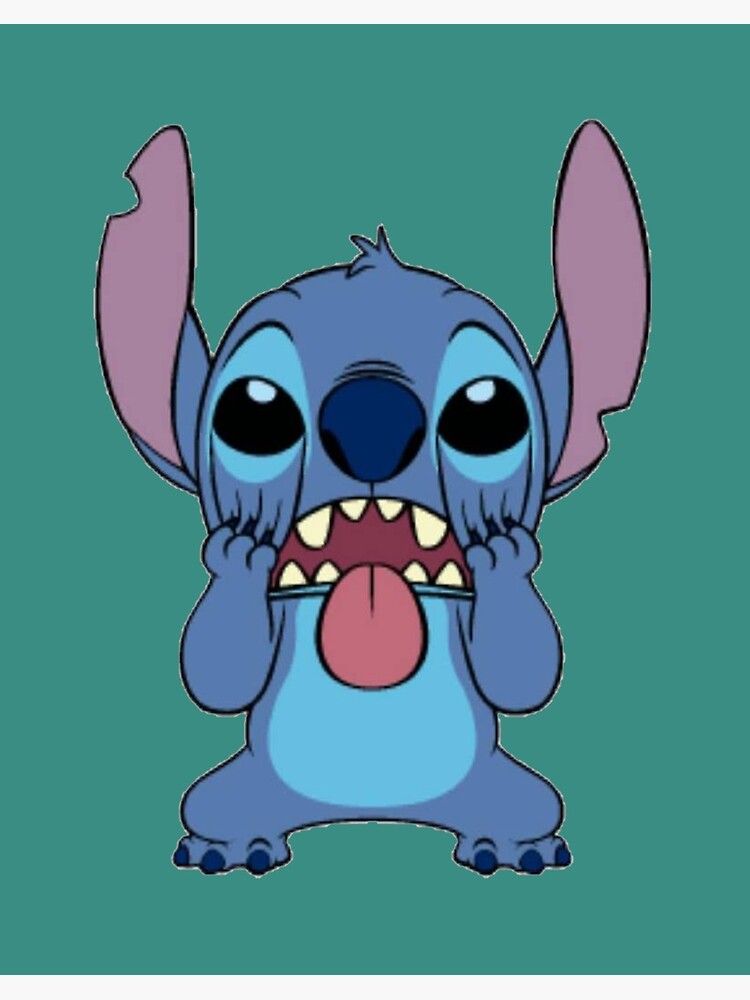 Download Aesthetic Stitch With Tongue Out Disney Wallpaper