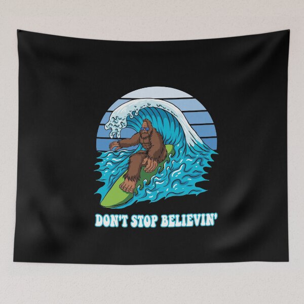 Item preview, Bigfoot Surfing Don't Stop Believin' designed and sold by PUFFYP.