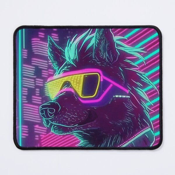Item preview, Synthwave Cool dog in sunglasses designed and sold by RESToRAPTOR.