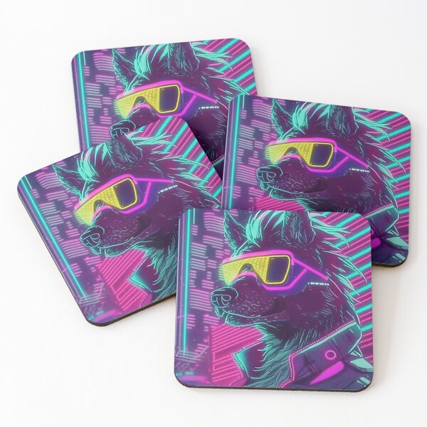 Item preview, Synthwave Cool dog in sunglasses  designed and sold by RESToRAPTOR.
