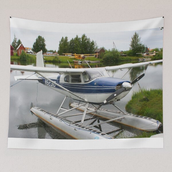 Item preview, White & navy float plane, Alaska designed and sold by FranWest.
