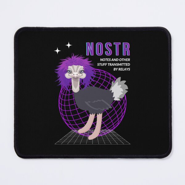 Item preview, Nostrich NOSTR Ostrich with Messy Purple Hair designed and sold by Brasilia.