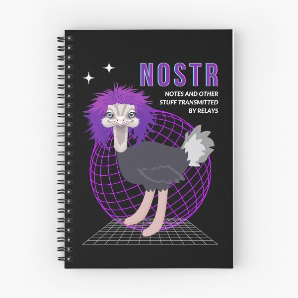Item preview, Nostrich NOSTR Ostrich with Messy Purple Hair designed and sold by Brasilia.