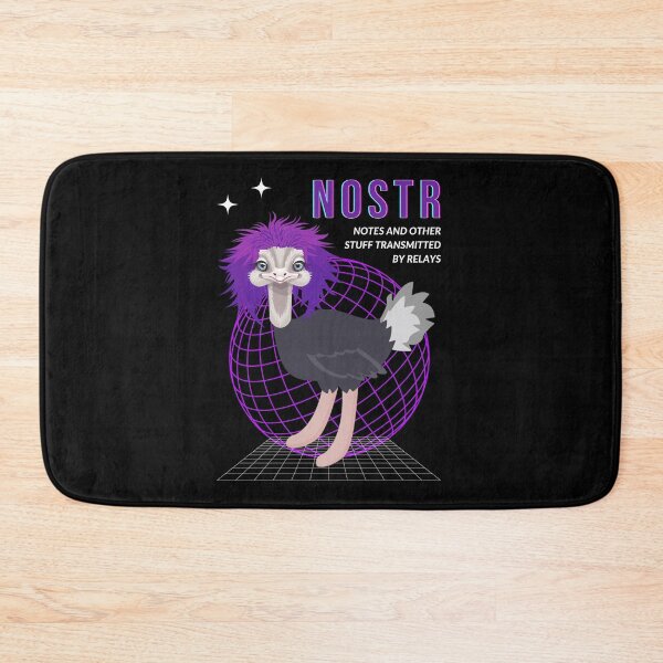 Item preview, Nostrich NOSTR Ostrich with Messy Purple Hair designed and sold by Brasilia.