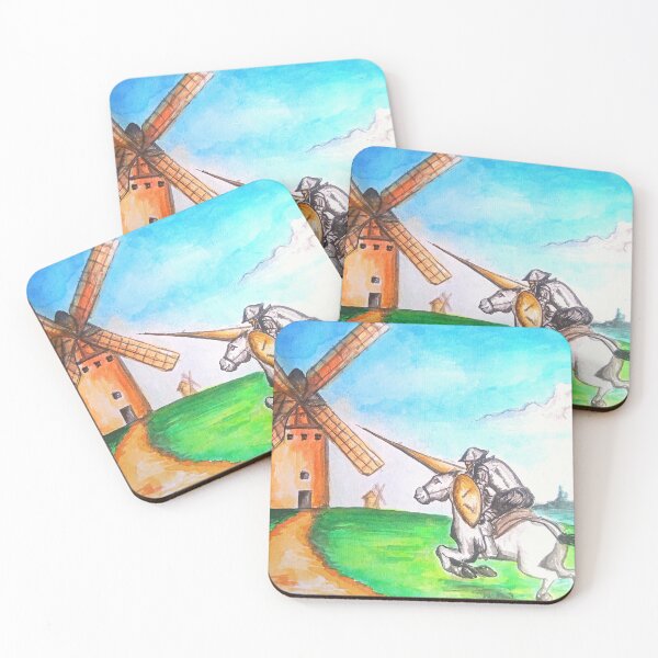 Item preview, Dom Quixote fighting a windmill designed and sold by Aquarelastudio.