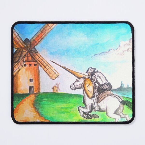 Item preview, Dom Quixote fighting a windmill designed and sold by Aquarelastudio.