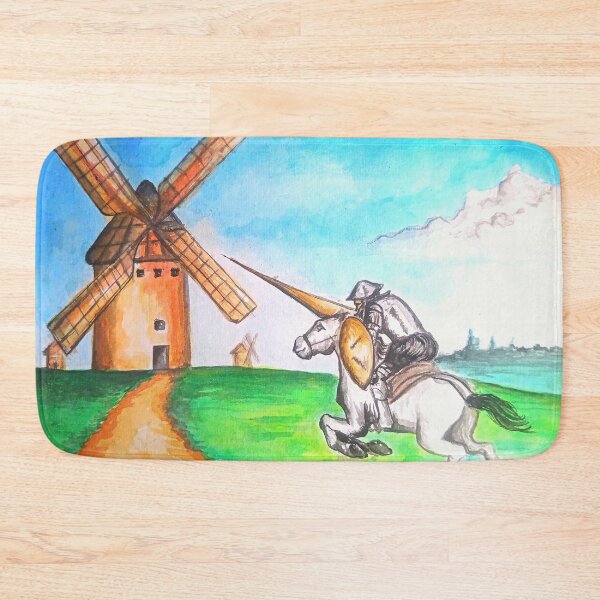 Item preview, Dom Quixote fighting a windmill designed and sold by Aquarelastudio.