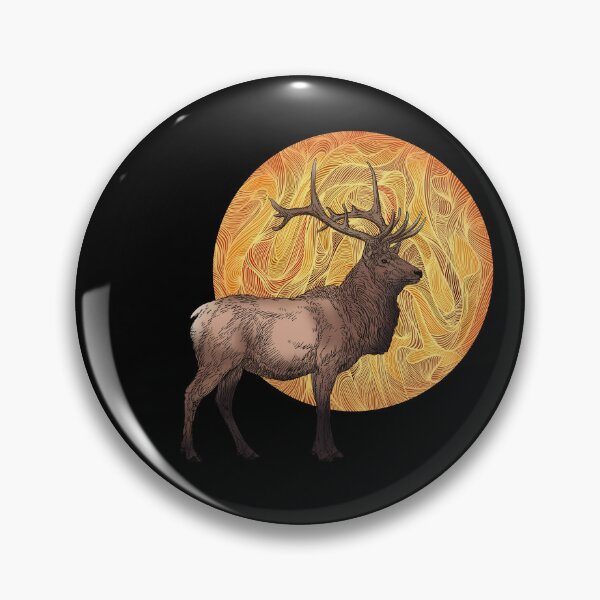 Item preview, Elk in front of full moon  designed and sold by DaveDanchuk.