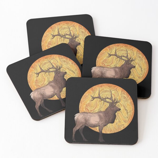 Item preview, Elk in front of full moon  designed and sold by DaveDanchuk.