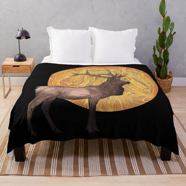 Item preview, Elk in front of full moon  designed and sold by DaveDanchuk.