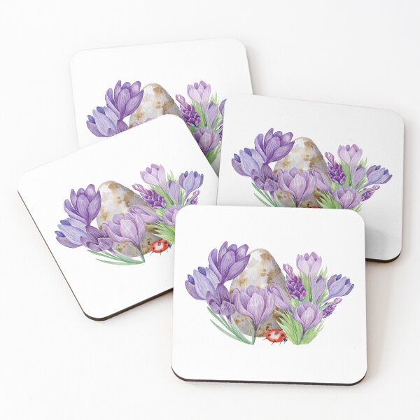 Item preview, Purple Crocus Flowers and Easter Egg designed and sold by silviaol.