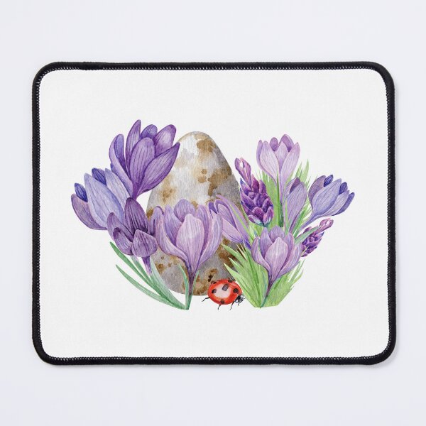 Item preview, Purple Crocus Flowers and Easter Egg designed and sold by silviaol.