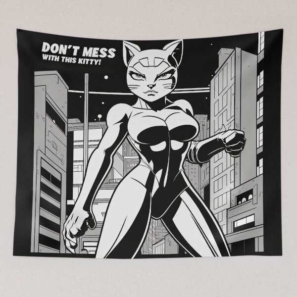 Item preview, Don't Mess with Super Kitty designed and sold by wildcrazylove.