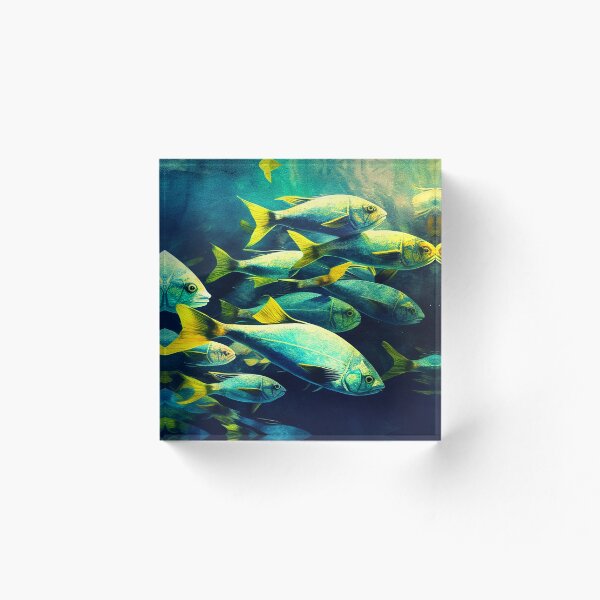 Item preview, Fluid Grace, A Mesmerizing School of Fish designed and sold by ThreadofHonor.