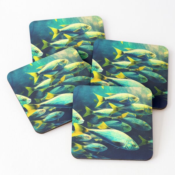Item preview, Fluid Grace, A Mesmerizing School of Fish designed and sold by ThreadofHonor.