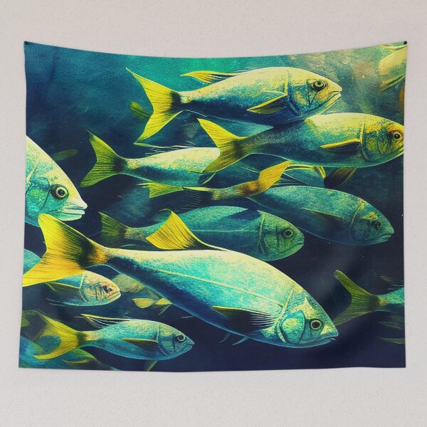 Item preview, Fluid Grace, A Mesmerizing School of Fish designed and sold by ThreadofHonor.