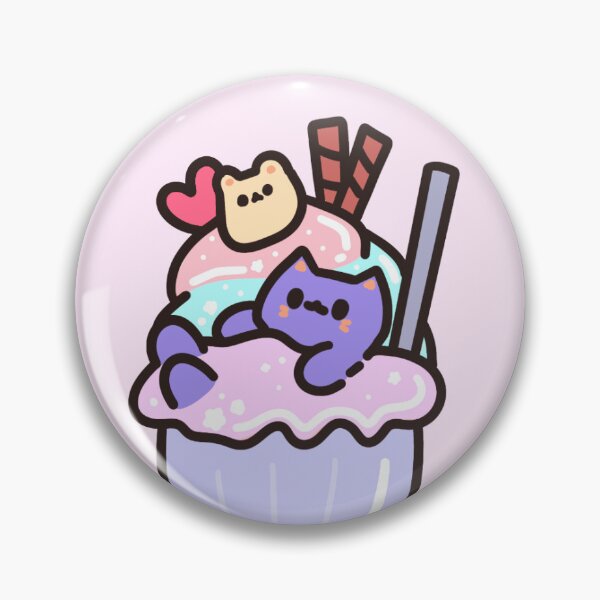 Item preview, Ice Cream Sundae with Cute Kitty Cat designed and sold by MiuuStudio.