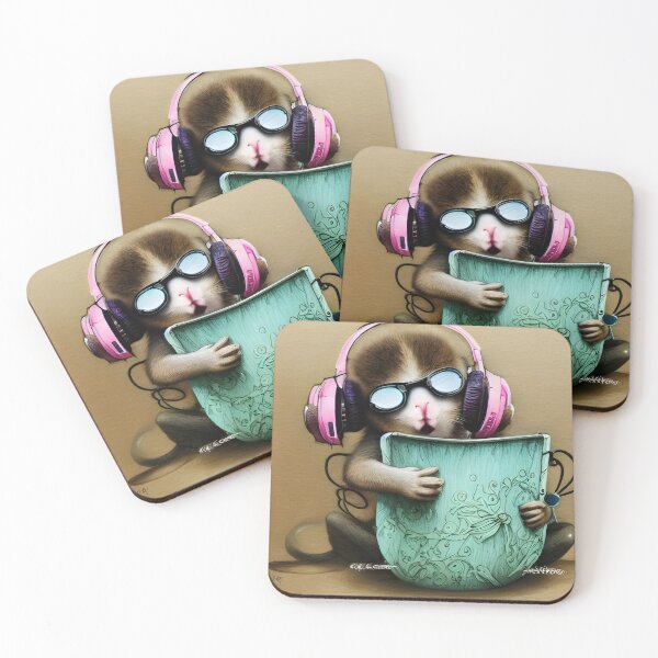 Item preview, Chimp with headphones. designed and sold by MakeMyDaySweet.