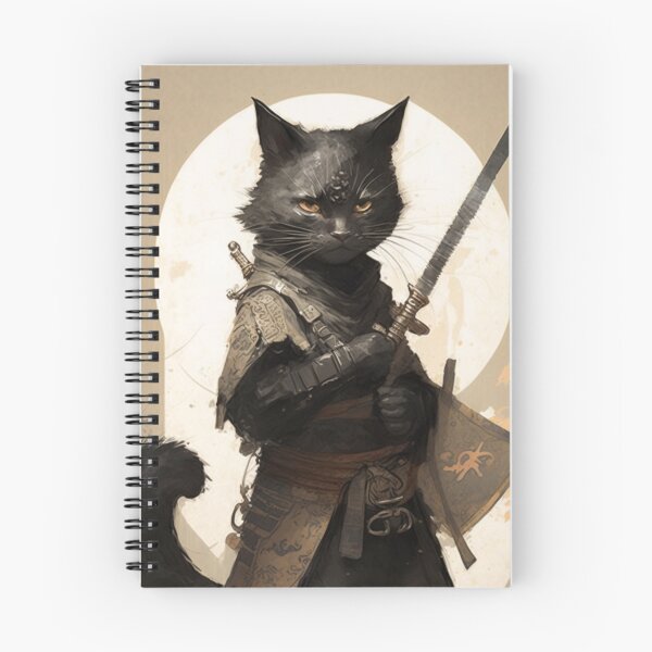 Item preview, Samurai Kitten Black 1 designed and sold by PrintedBeat.