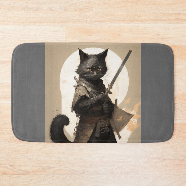 Item preview, Samurai Kitten Black 1 designed and sold by PrintedBeat.